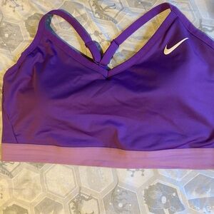 Purple Nike Indy light support padded v-neck sports bra 3x